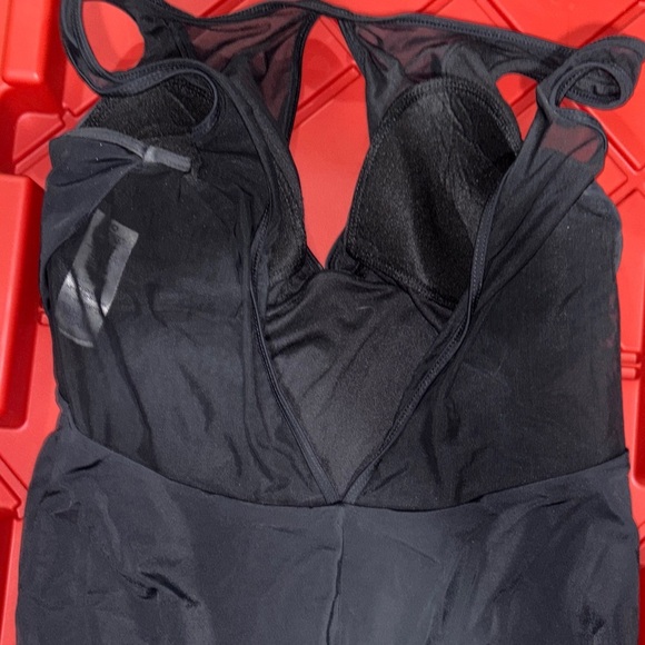 Time and Tru Elegant Black One-Piece Swimsuit - Picture 2 of 3